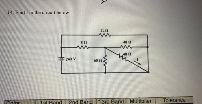 Solved 14. Find I In The Circuit Below | Chegg.com