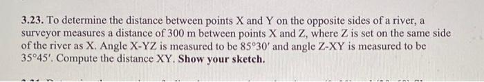 Solved 3.23. To determine the distance between points X and | Chegg.com