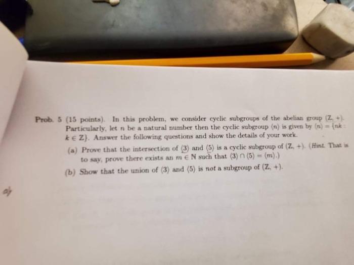 Solved Prob 5 (15 points) In this problem we consider Chegg com
