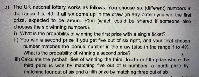 How does the lottery work uk