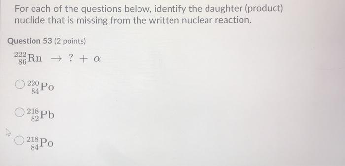 Solved For each of the questions below, identify the | Chegg.com