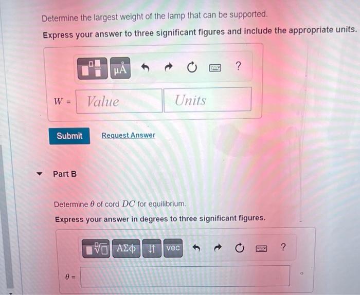 Solved Each Cord Ishown In (Figure 1) Can Sustain A Maximum | Chegg.com