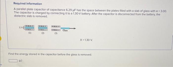 Solved A parallel plate capacitor of capacitance 6.29 has | Chegg.com
