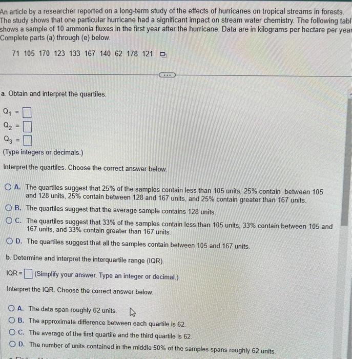 Solved An article by a researcher reported on a long-term | Chegg.com