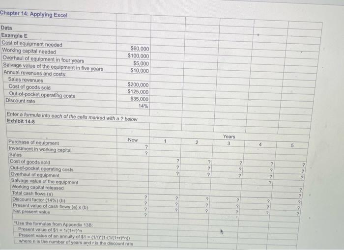 Required information The Chapter 14 Form worksheet is | Chegg.com