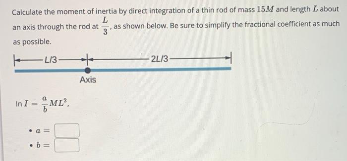 Solved Calculate The Moment Of Inertia By Direct Integration | Chegg.com