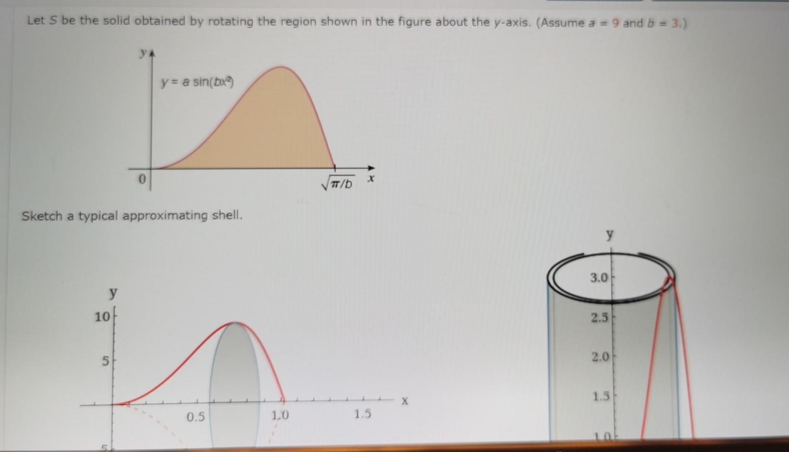 Solved Let S be the solid obtained by rotating the region | Chegg.com