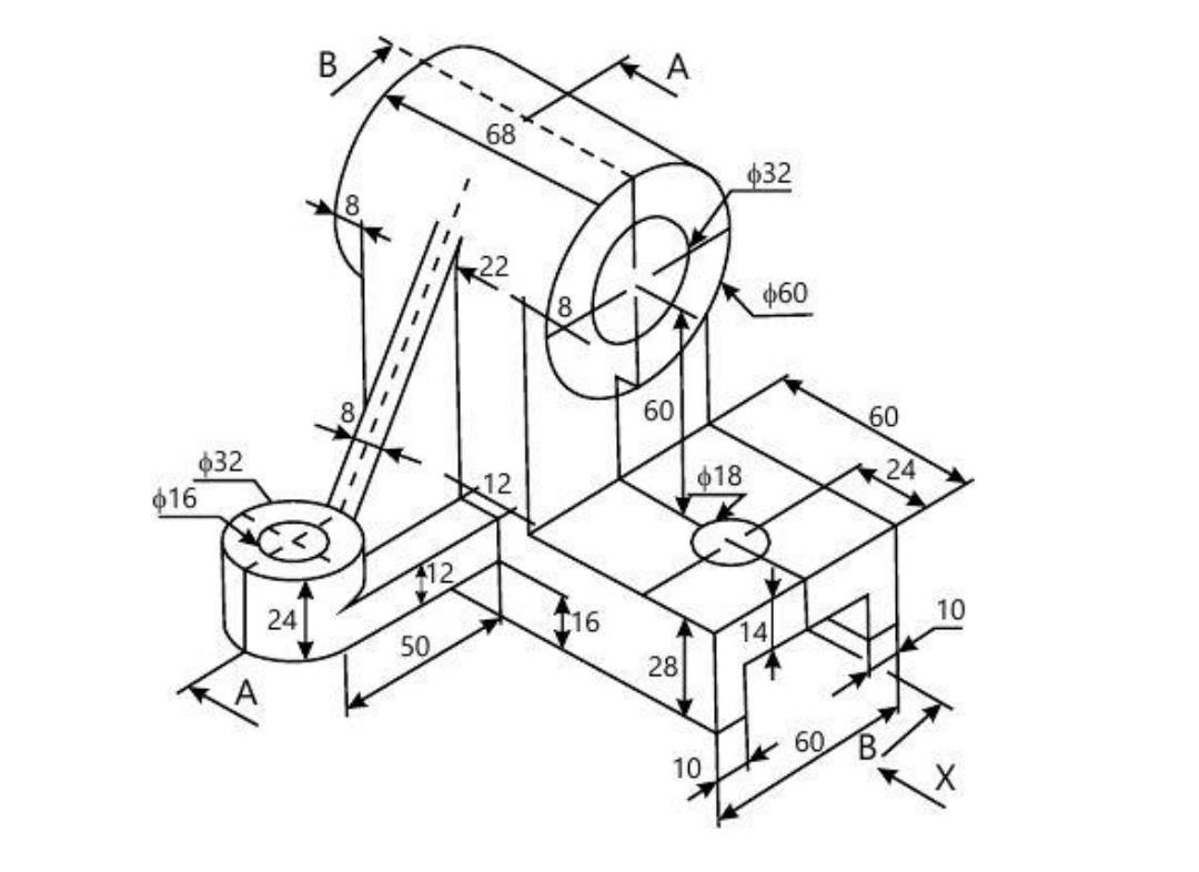 Solved Front, top, side and bottom perspective drawing is | Chegg.com