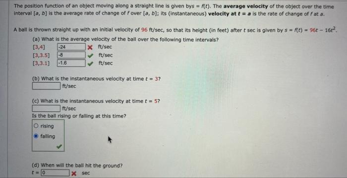 Solved The position function of an object moving along a | Chegg.com
