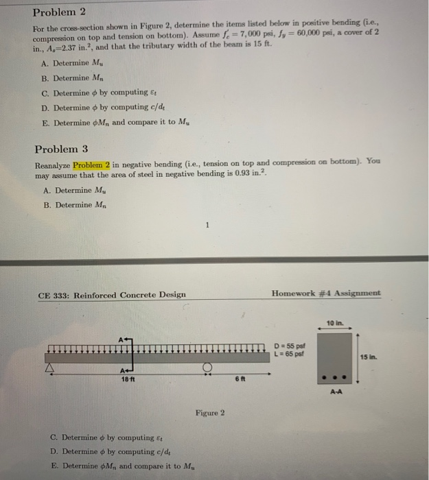 Solved Problem 2 For the cross-section shown in Figure 2, | Chegg.com