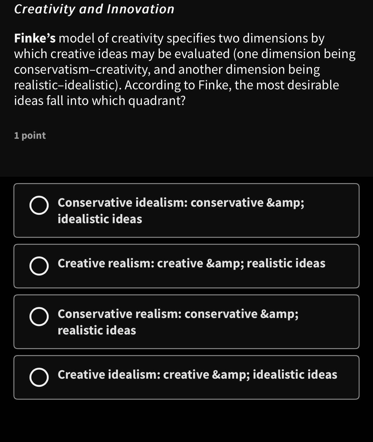 Solved Creativity and InnovationFinke's model of creativity | Chegg.com