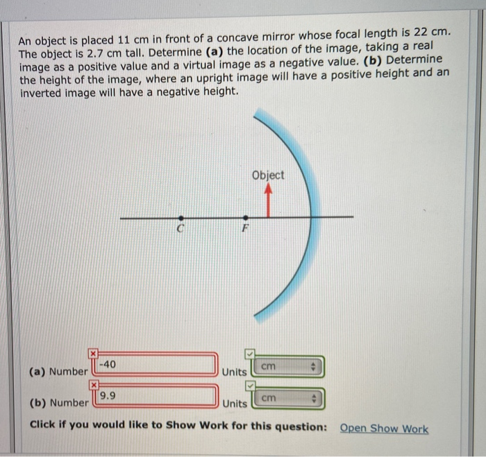 solved-an-object-is-placed-11-cm-in-front-of-a-concave-chegg