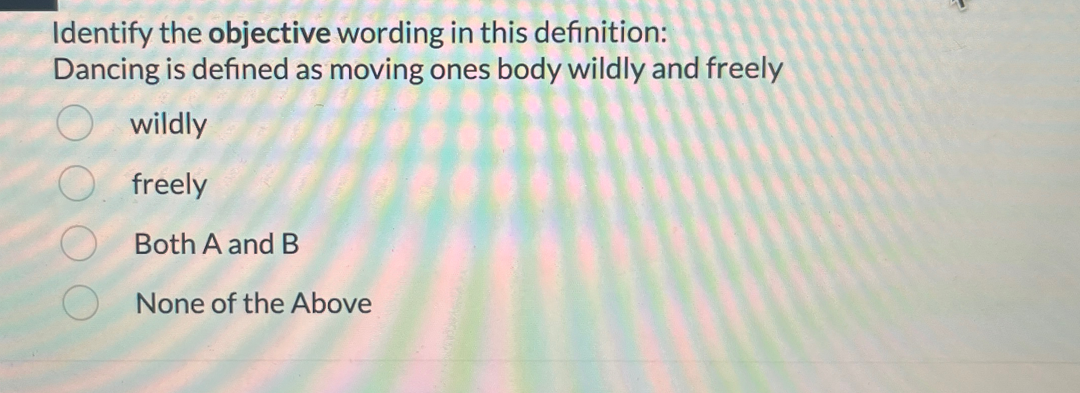 Solved Identify the objective wording in this | Chegg.com