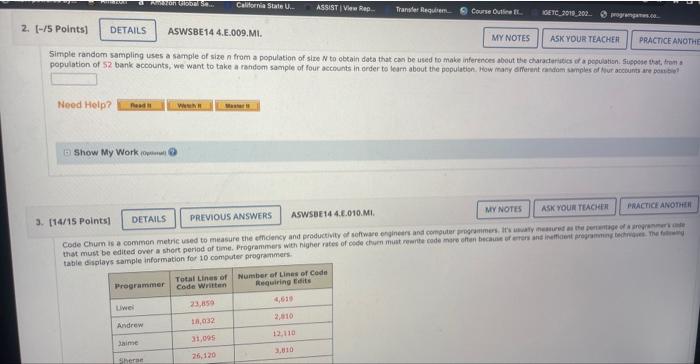 Solved Simple random sampling uses a sample of size n from a | Chegg.com