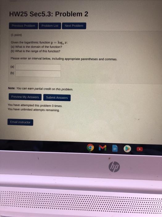 Solved HW25 Sec5.3: Problem 2 Previous Problem Problem List | Chegg.com