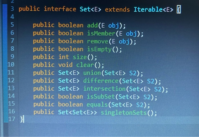 Set Member Syntax Solved 2. Consider a member method for the Set ADT used to | Chegg.com