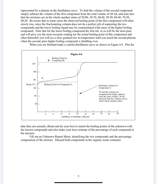Experiment 4 Fractional distillation Answer the