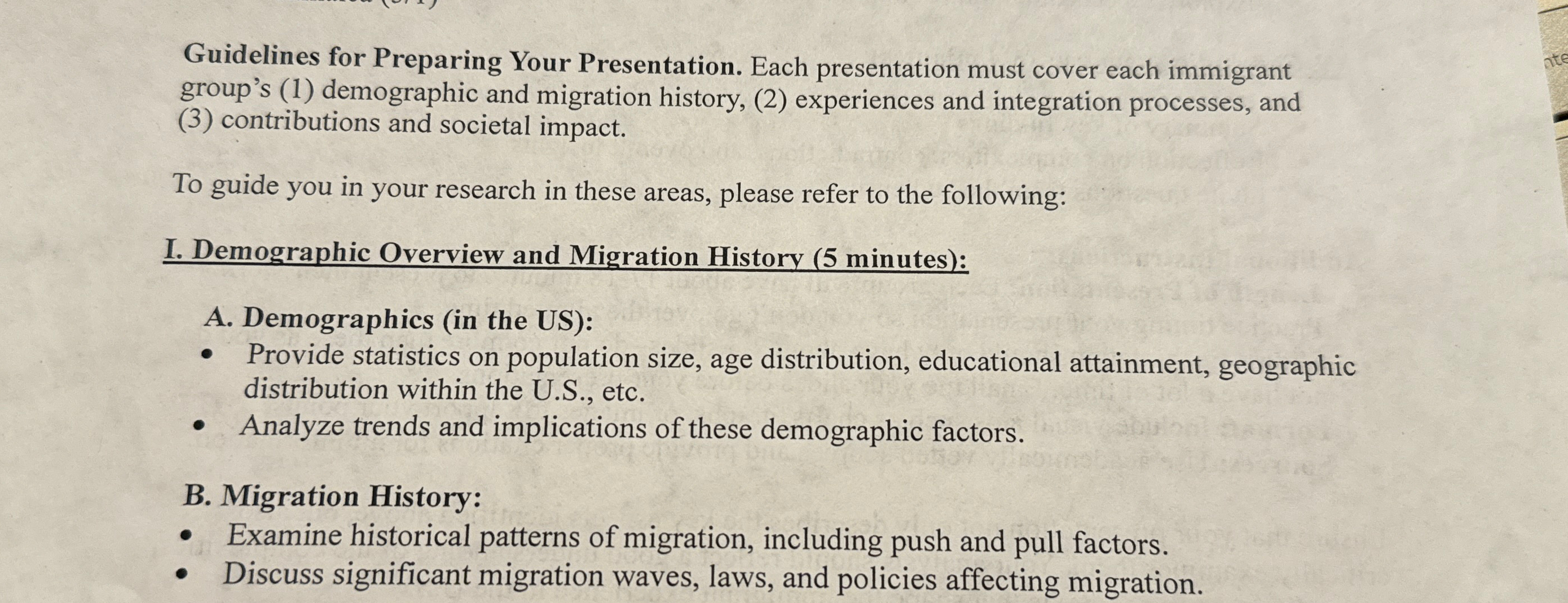 Guidelines for Preparing Your Presentation. Each | Chegg.com