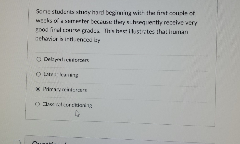 Solved Some students study hard beginning with the first | Chegg.com