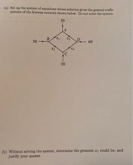Solved (a) Set up the system of equations whose solution | Chegg.com