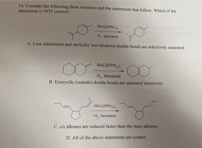 Solved 14. Consider the following three reactions and the | Chegg.com
