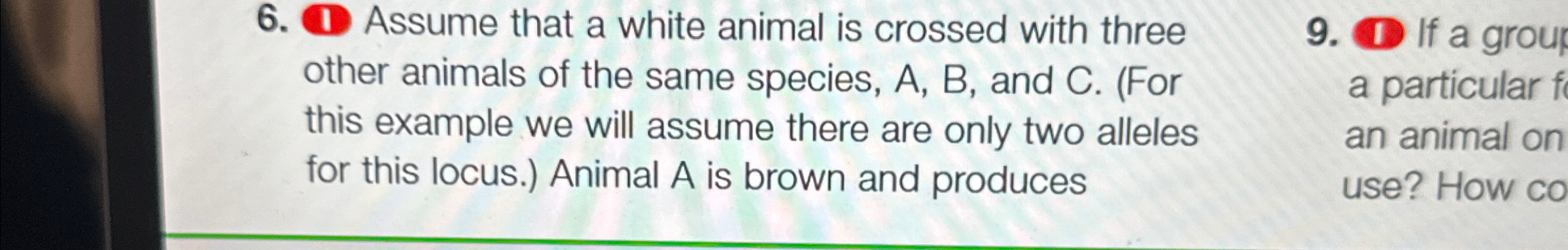 Solved Assume that a white animal is crossed with three | Chegg.com