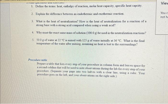 experiment 2 determining the heat of reaction