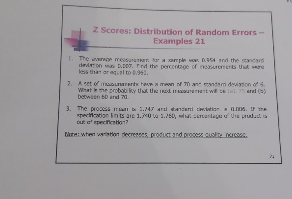 Solved Z Scores: Distribution of Random Errors - Examples 21 | Chegg.com