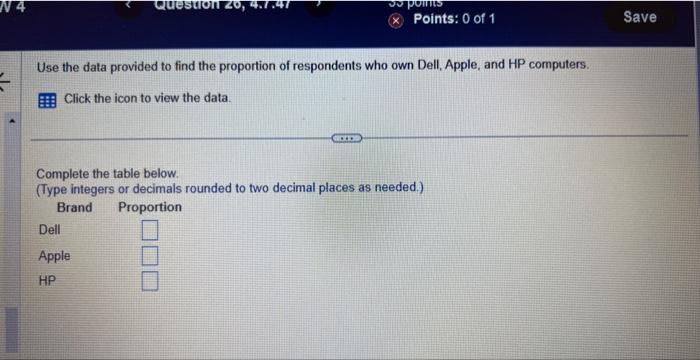 Solved Use the data provided to find the proportion of | Chegg.com