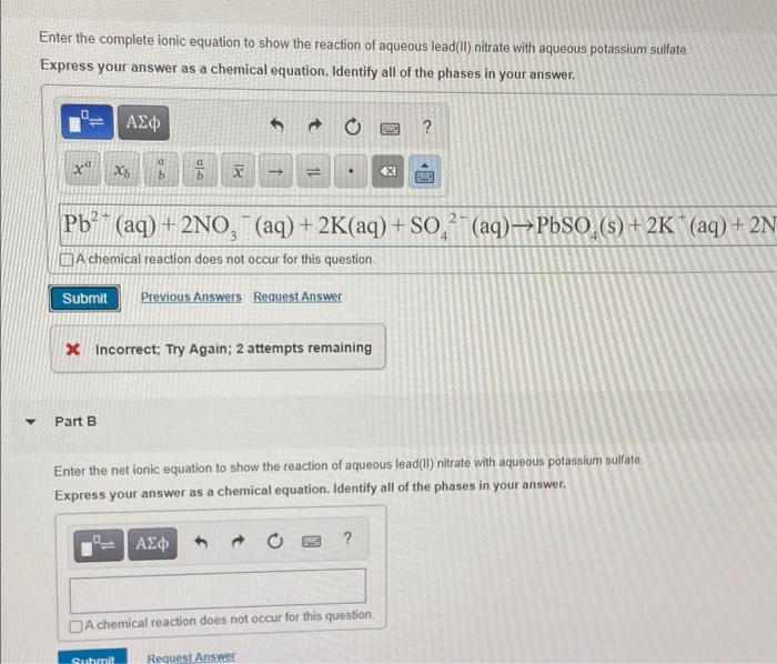 Solved Enter the complete ionic equation to show the