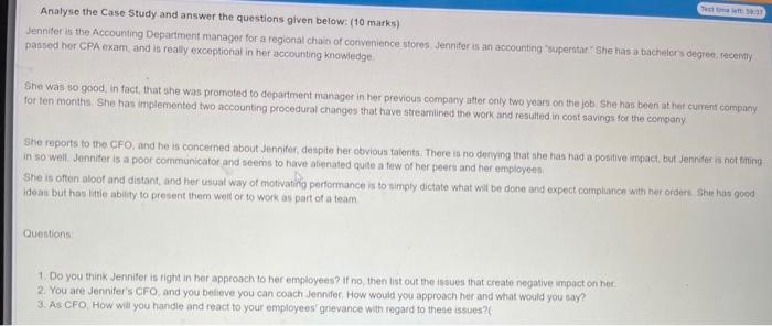 Solved Analyse the Case Study and answer the questions given | Chegg.com