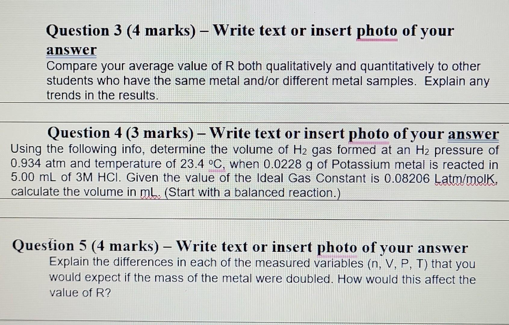 Solved POST- LAB Discussion QUESTIONS Question 1 (4 Marks) - | Chegg.com