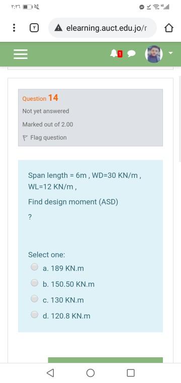 Solved THUN : O A elearning.auct.edu.jo/r III Question 14 | Chegg.com