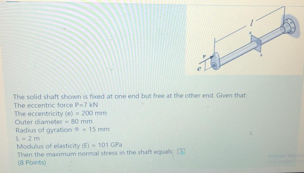 Solved The solid shaft shown is fixed at one end but free at | Chegg.com