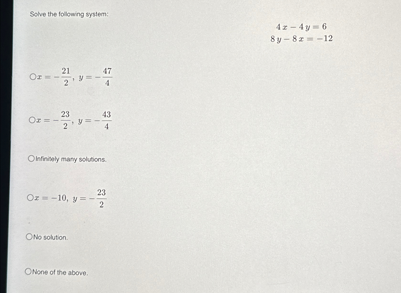 Solved Solve the following | Chegg.com