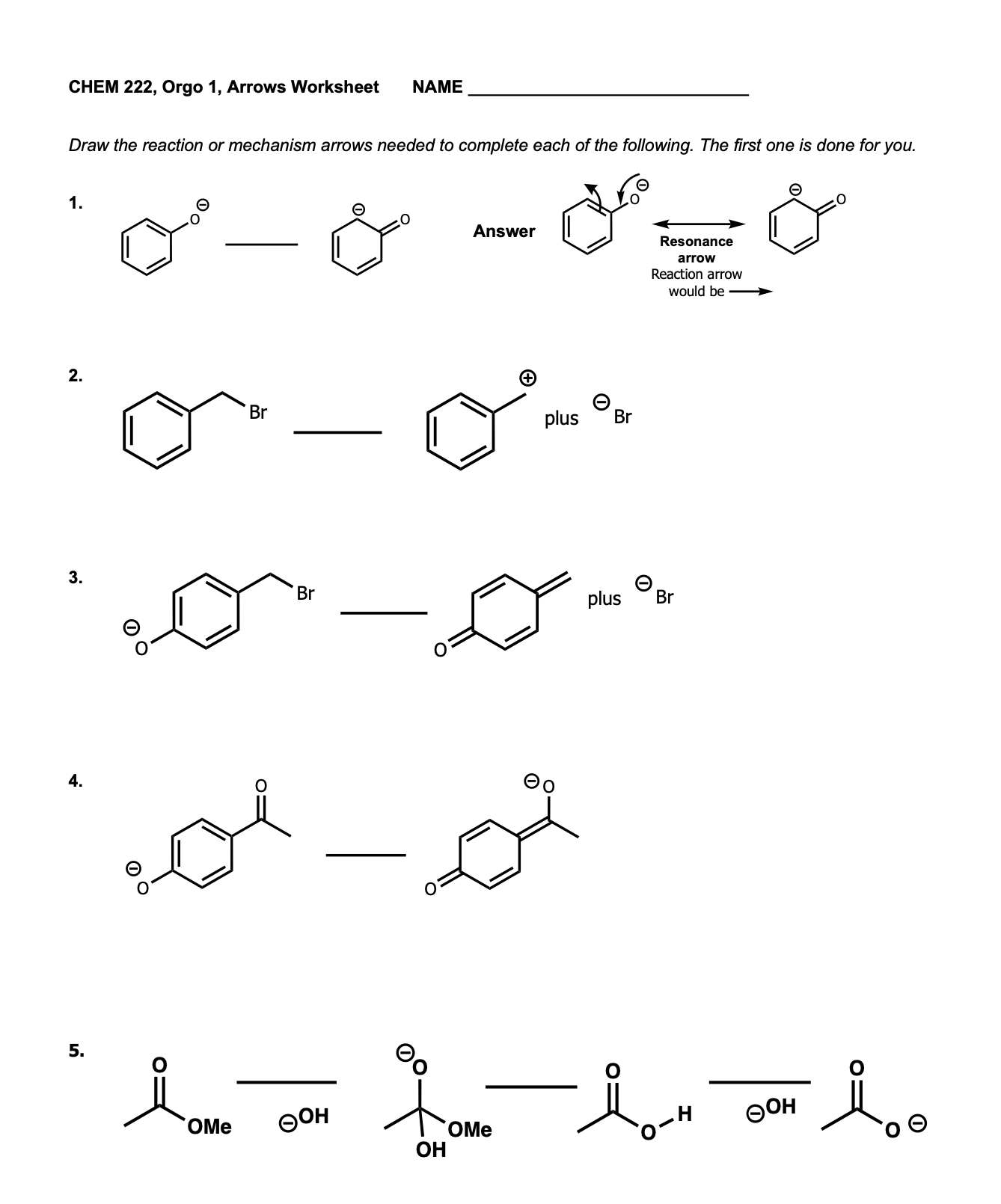 Solved Draw the reaction or mechanism arrows needed to