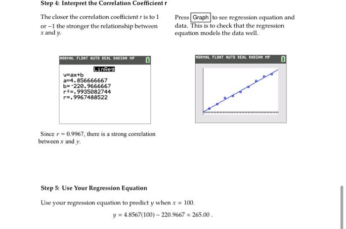 Solved For each set of data below, you are to do the | Chegg.com