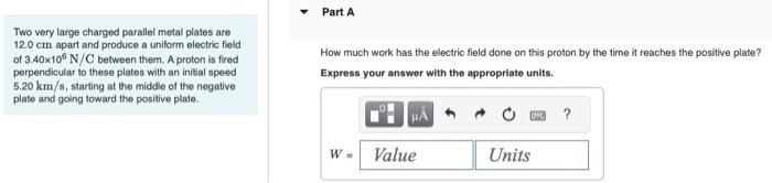 Solved Two very large charged parallel metal plates are 12.0 | Chegg.com