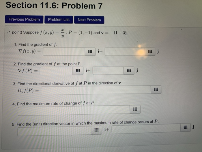 Solved Section 11.6: Problem 6 Previous Problem Problem List | Chegg.com