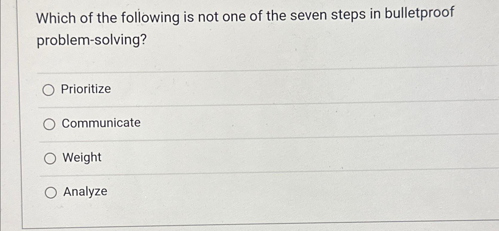 Solved Which of the following is not one of the seven steps | Chegg.com