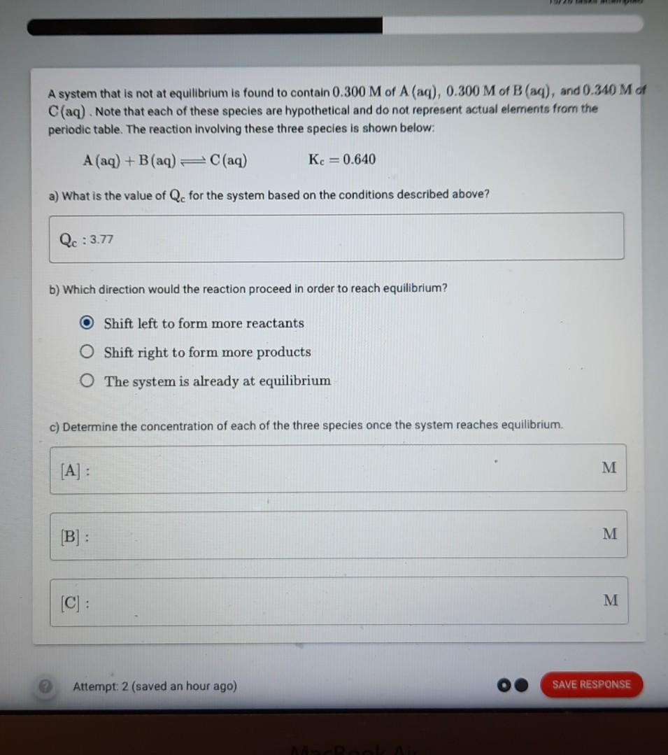 Solved Consider The Hypothetical Reaction Shown Below: A (g) | Chegg.com