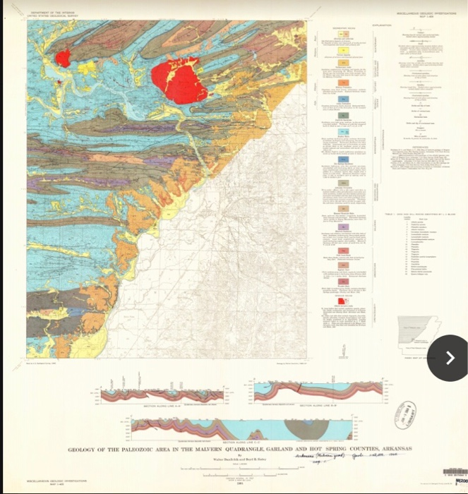 Lab 12 GEOLOGIC MAPS AND ARKANSAS GEOLOGY I. | Chegg.com