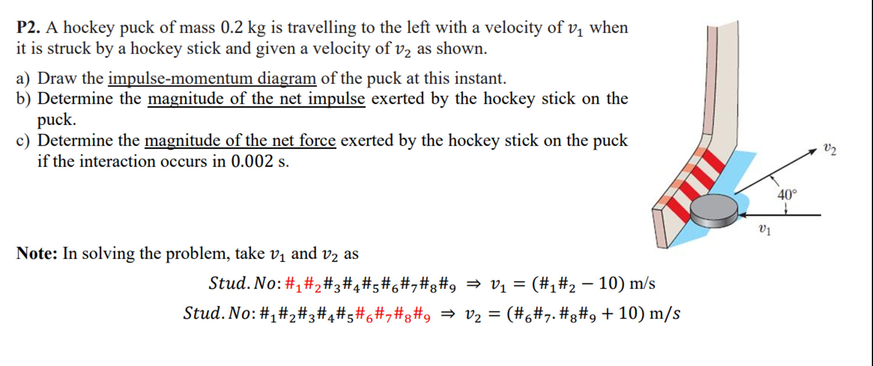 Solved A Hockey Puck Of Mass 0.2 ﻿kg Is Travelling To The | Chegg.com