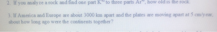 Solved 2. If you analyze a rock and find one part to three | Chegg.com