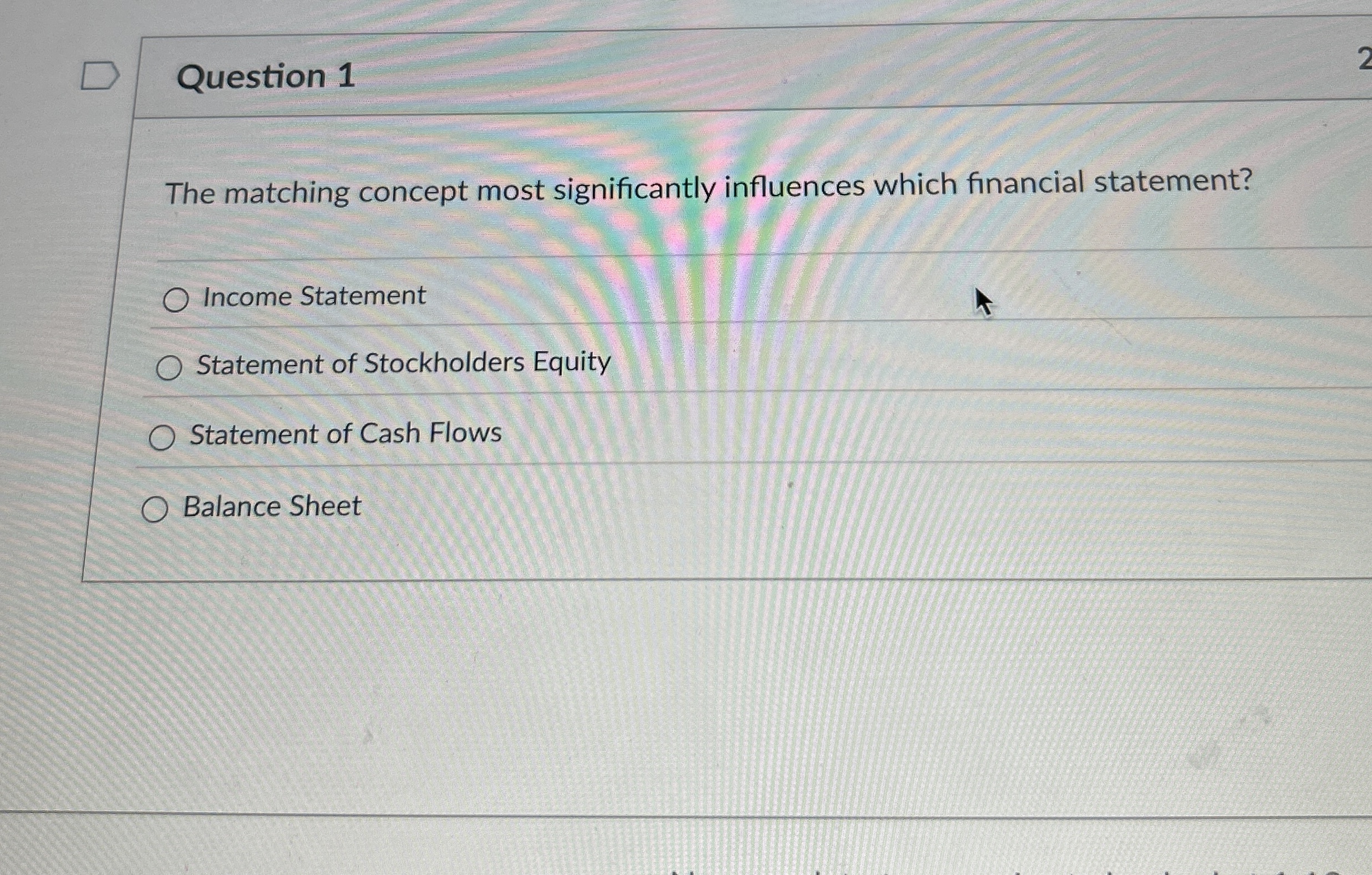 Solved Question 1The matching concept most significantly | Chegg.com