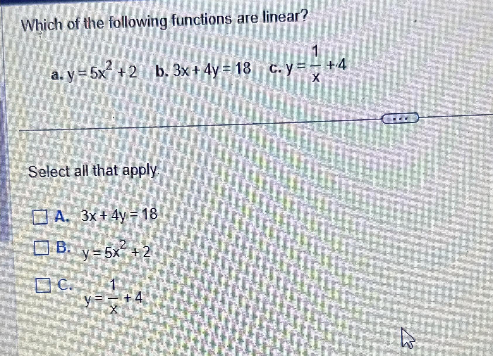 Solved Which of the following functions are | Chegg.com
