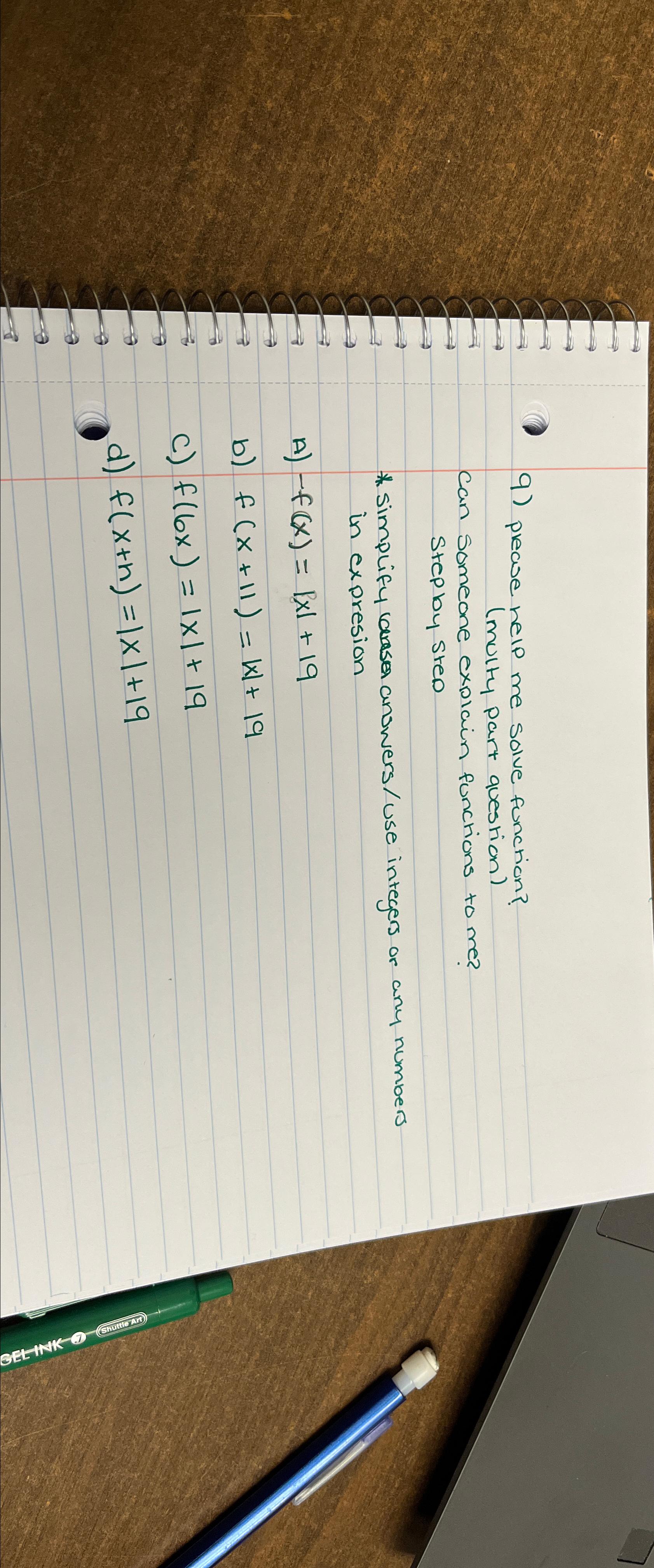Solved plewe help me solve function?(multy part question)can | Chegg.com
