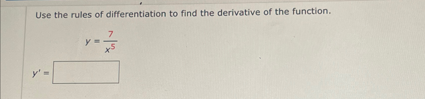 Solved Use the rules of differentiation to find the | Chegg.com
