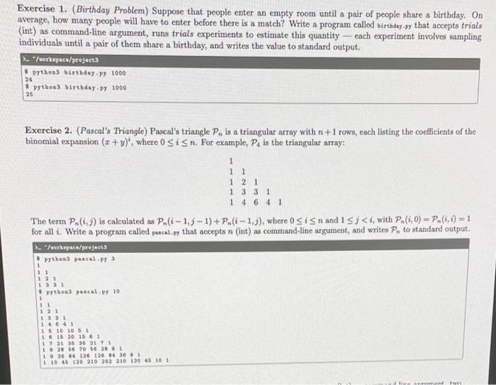 Solved Exercise 1. (Birthday Problem) Suppose that people | Chegg.com