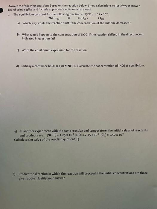 Solved Answer the following questions based on the reaction | Chegg.com